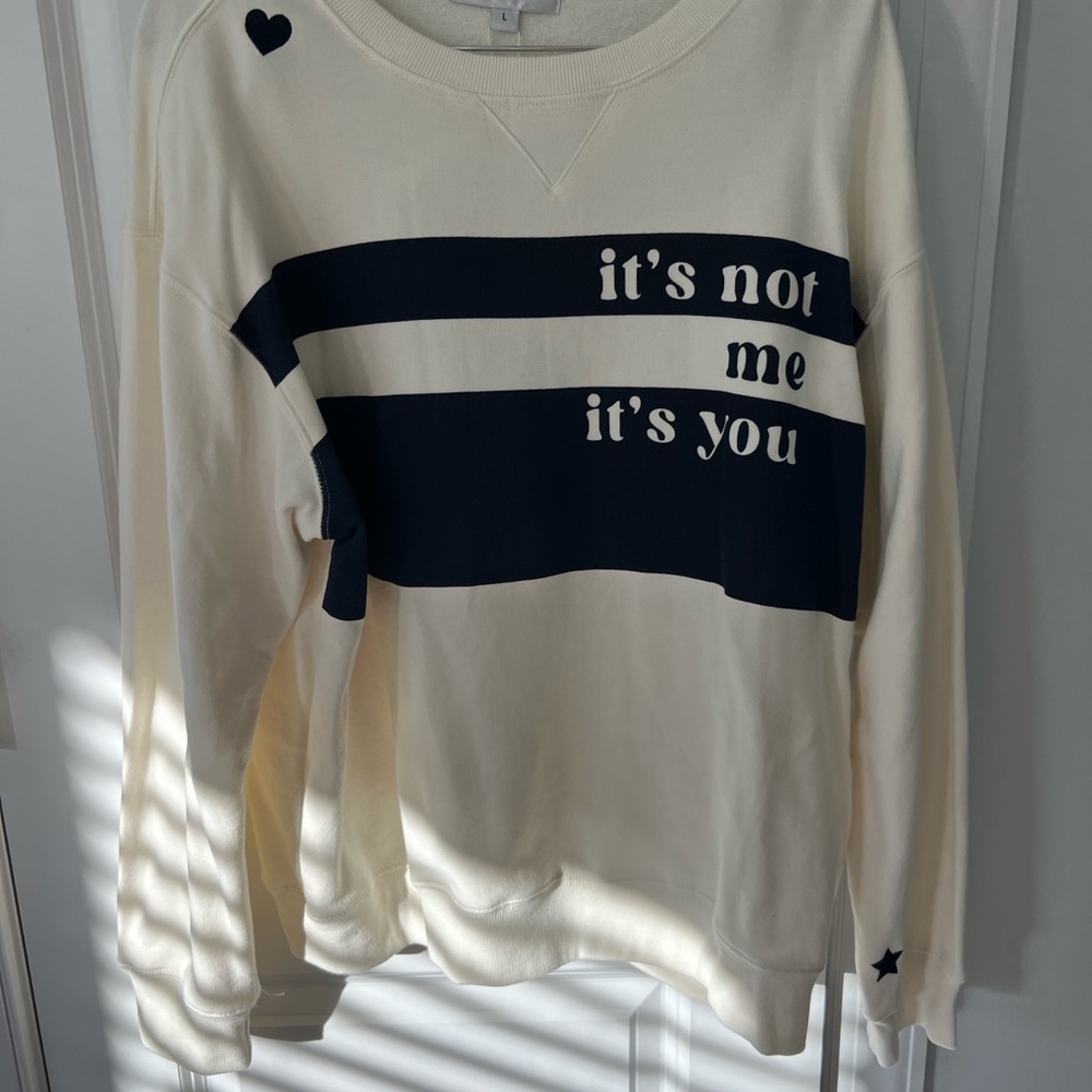 Wildfox Cream and Black Graphic Top